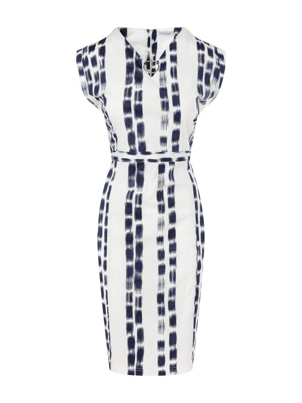 Quiosque Quiosque Haljina '4JK009'  mornarsko plava / bijela melange