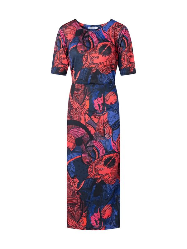 Quiosque Quiosque Haljina '4SB003'  plava / roza / crvena melange / crna