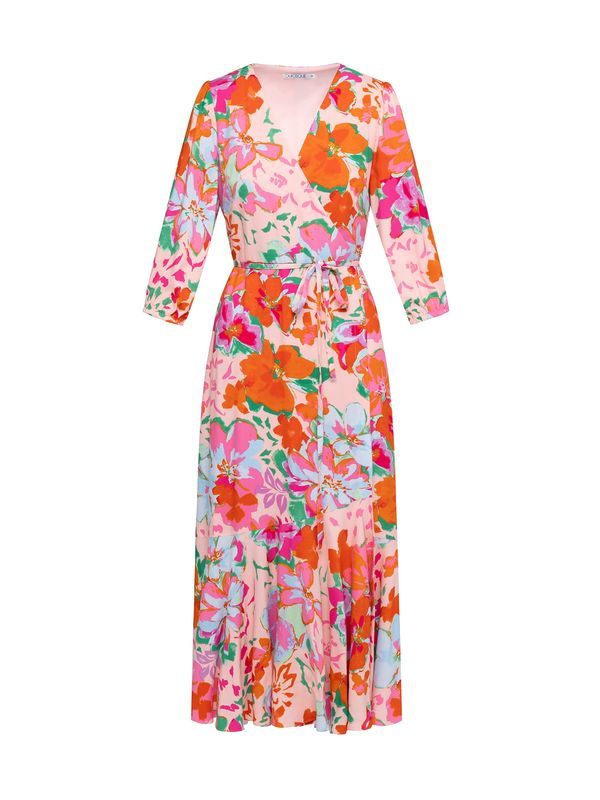 Quiosque Quiosque Haljina '4UB033'  svijetloplava / smaragdno zelena / narančasta / marelica / roza