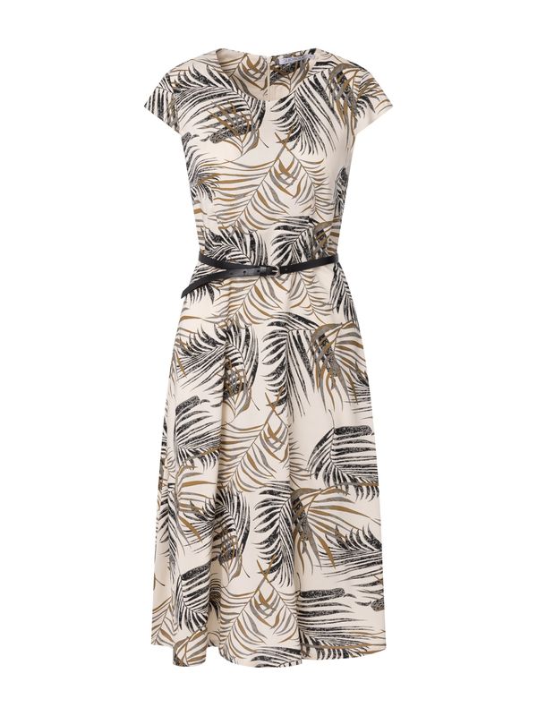 Quiosque Quiosque Haljina  bež / zlatna / crna