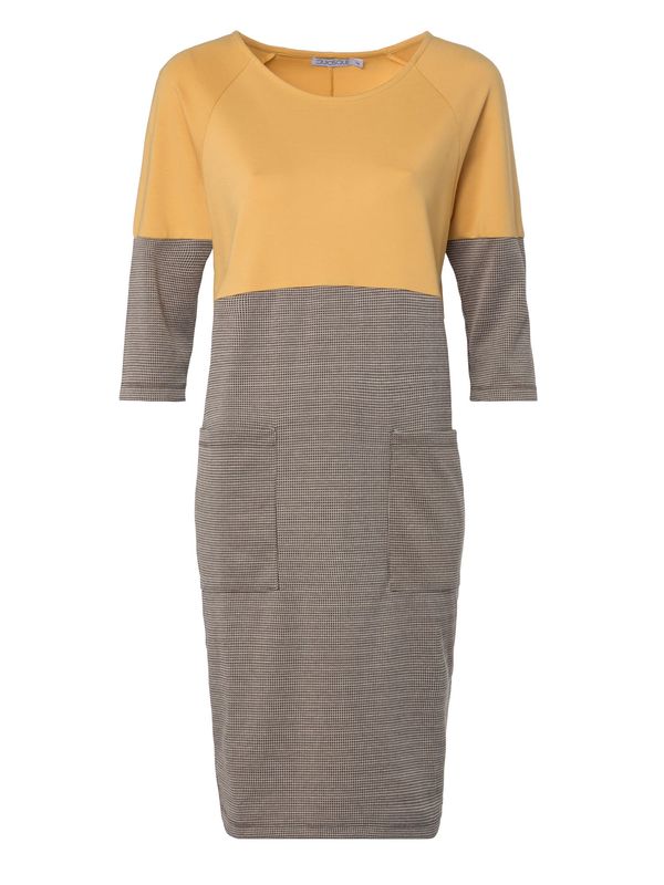 Quiosque Quiosque Haljina  tamno bež / svijetložuta