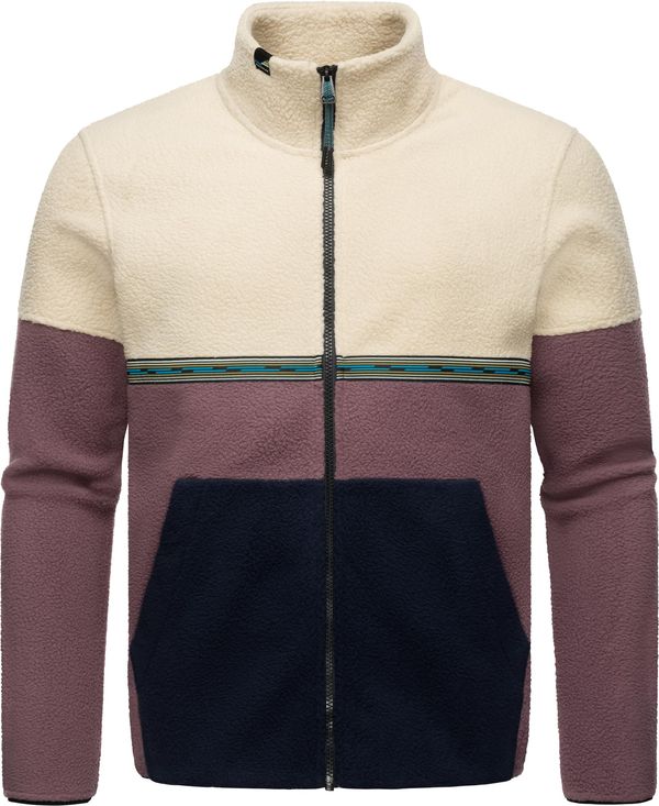 Ragwear Ragwear Flis jakna 'Lonndy'  bež / sivkasto ljubičasta (mauve) / crna