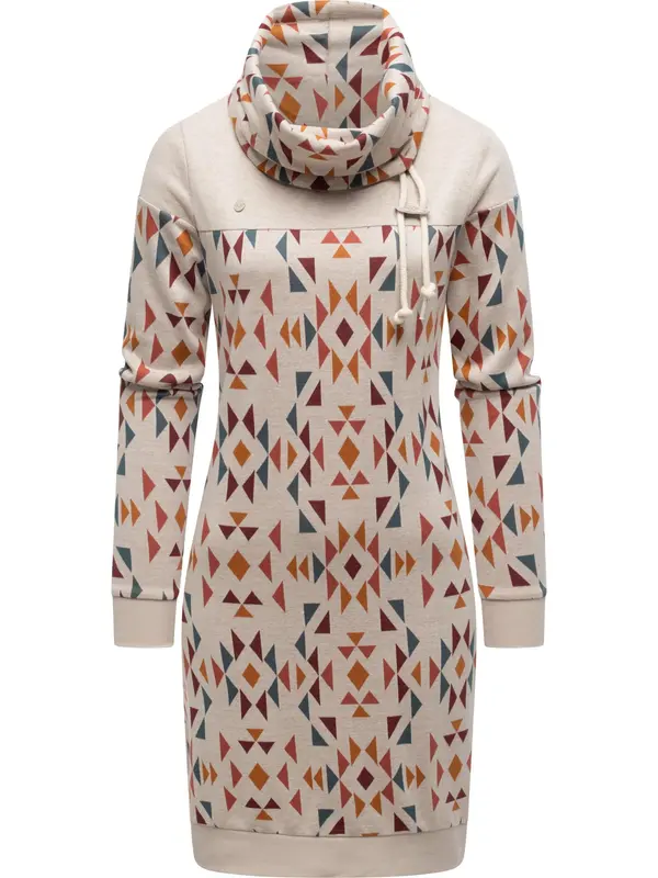 Ragwear Ragwear Haljina 'Chlloe Aztec'  ecru/prljavo bijela / petrol / narančasta / bordo