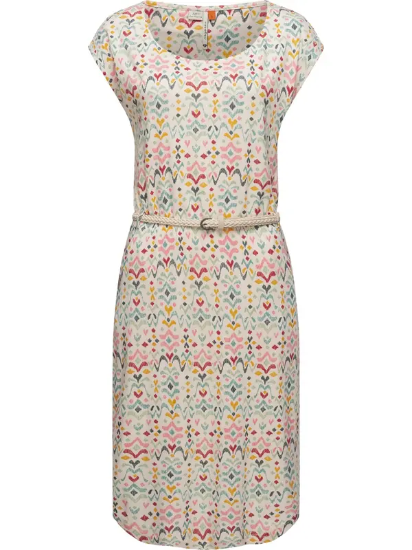 Ragwear Ragwear Haljina 'Lilithe Ikat'  bež / senf / petrol / trešnja crvena