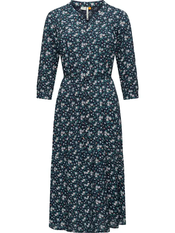 Ragwear Ragwear Košulja haljina 'Meve'  morsko plava / zelena / bijela