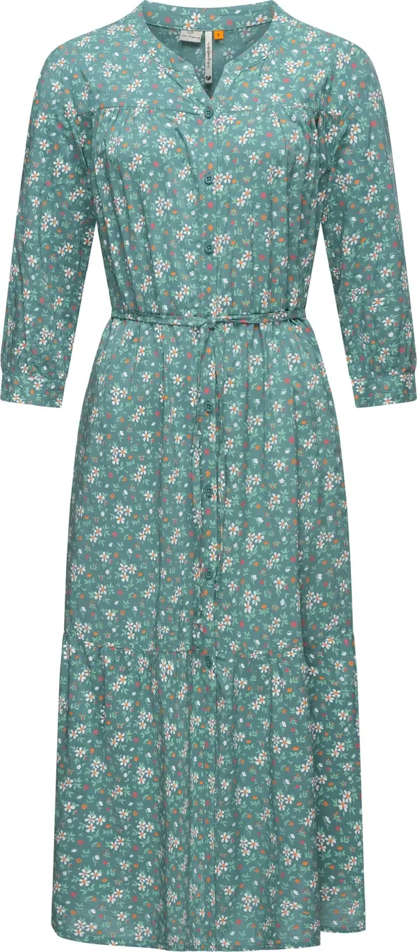 Ragwear Ragwear Košulja haljina 'Meve'  zelena / narančasta / roza / bijela
