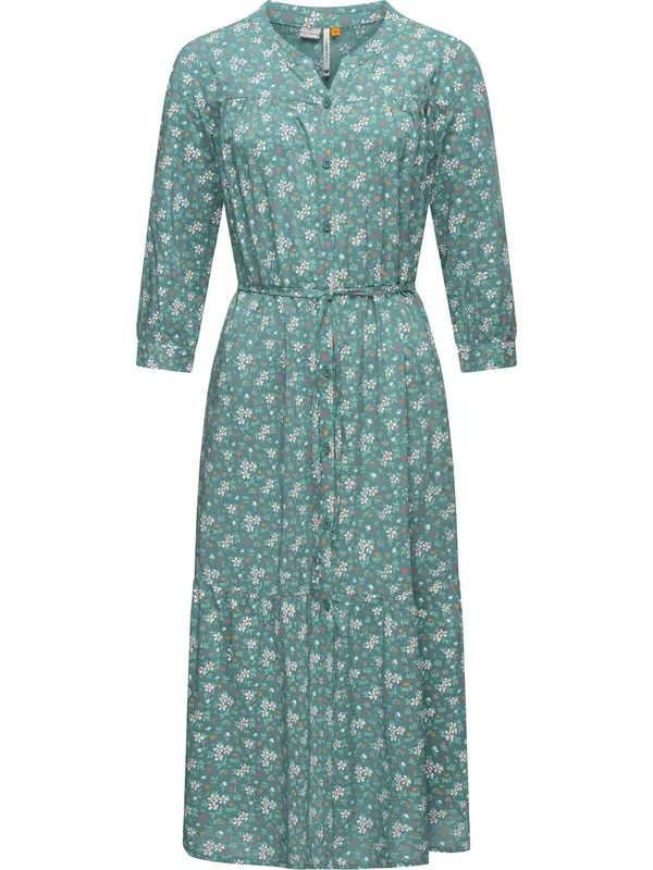 Ragwear Ragwear Košulja haljina 'Meve'  zelena / narančasta / roza / bijela