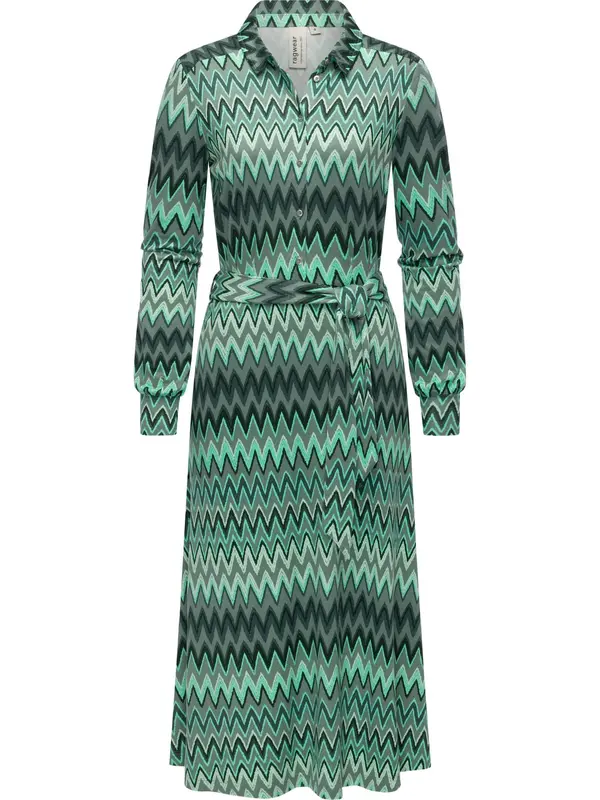 Ragwear Ragwear Košulja haljina 'Plantee'  zelena / smaragdno zelena / kraljevski zelena / pastelno zelena