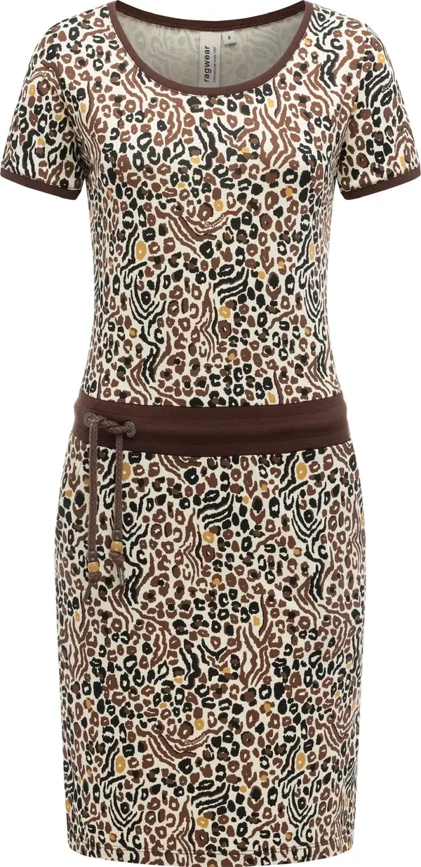 Ragwear Ragwear Ljetna haljina 'Baomi Zoo'  ecru/prljavo bijela / smeđa / svijetlosmeđa / crna