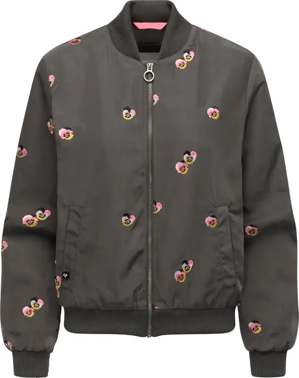 Ragwear Ragwear Prijelazna jakna 'Lunara'  senf / tamno zelena / roza