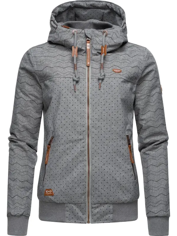 Ragwear Ragwear Prijelazna jakna 'Nuggie'  siva melange / crna