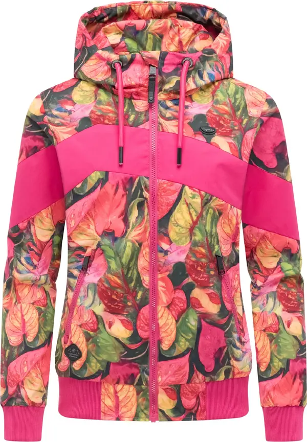Ragwear Ragwear Tehnička jakna 'Nuggie'  zelena / roza / prljavo roza / crvena