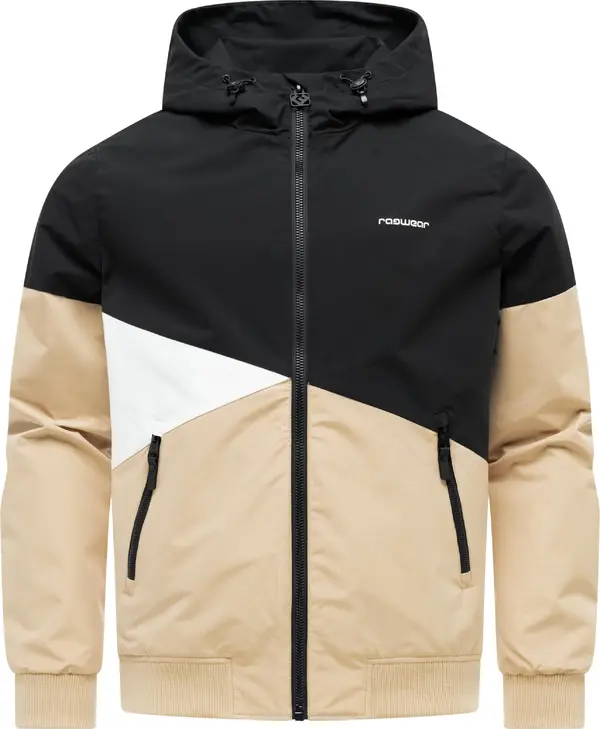 Ragwear Ragwear Tehnička jakna 'Renad'  kameno siva / crna / bijela