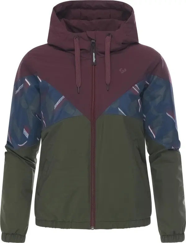 Ragwear Ragwear Tehnička jakna 'Rochele Youmodo'  tamno plava / zelena / boja vina / bijela