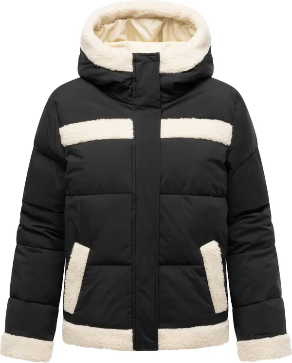 Ragwear Ragwear Zimska jakna 'Editah Youmodo'  crna / vuneno bijela