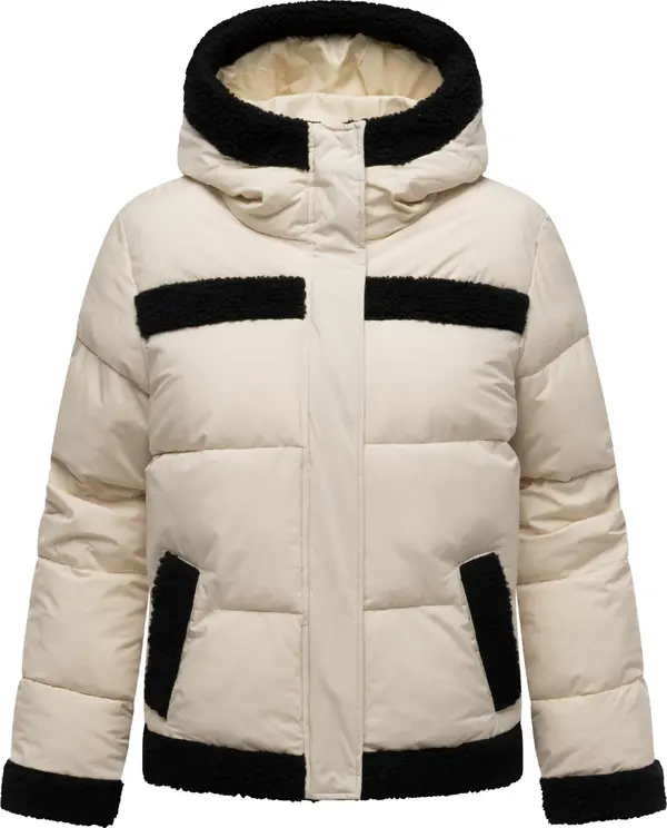 Ragwear Ragwear Zimska jakna 'Editah Youmodo'  ecru/prljavo bijela / crna