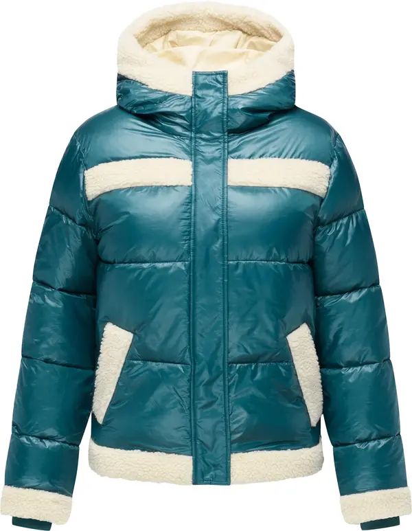 Ragwear Ragwear Zimska jakna 'Editah Youmodo'  petrol / vuneno bijela