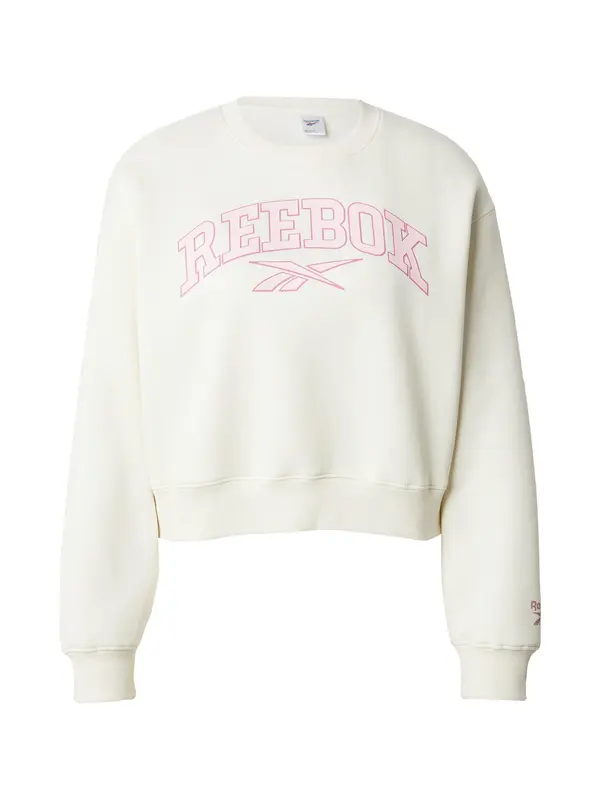 Reebok Reebok Sweater majica 'PEARL VARSITY'  roza / magenta / bijela