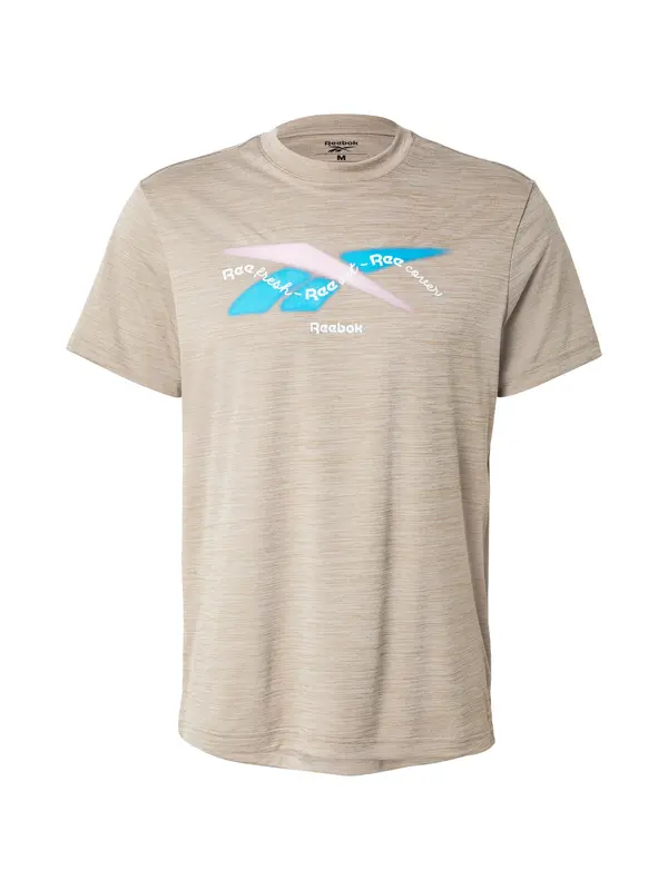 Reebok Reebok Tehnička sportska majica  azur / taupe siva / roza / bijela
