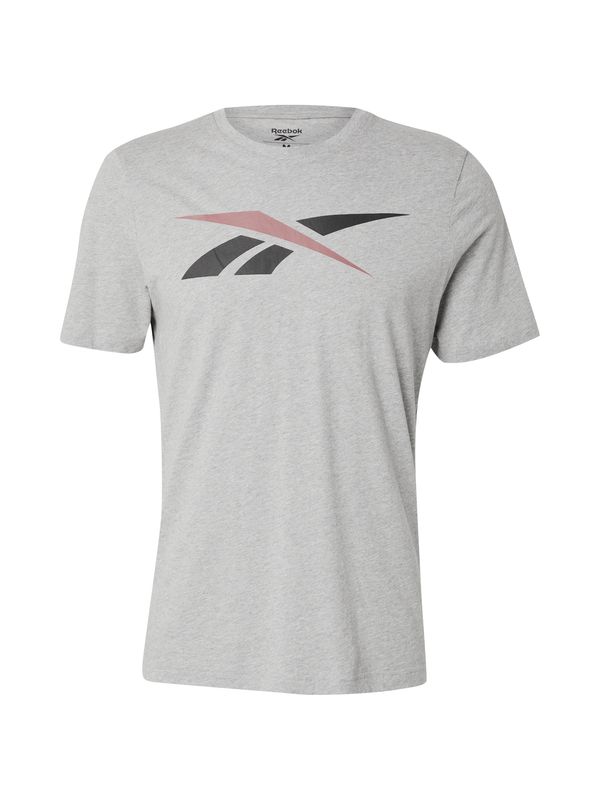 Reebok Reebok Tehnička sportska majica 'VECTOR'  siva / svijetlocrvena / crna