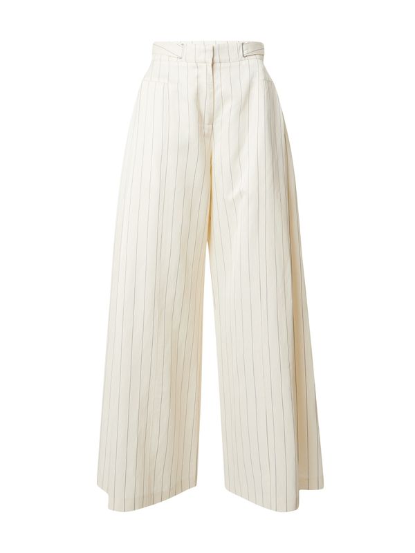 REMAIN REMAIN Hlače  smeđa melange / bijela