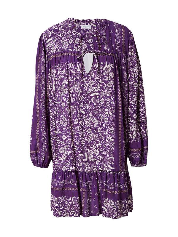 REPLAY REPLAY Haljina  pastelno žuta / tamno ljubičasta / bijela