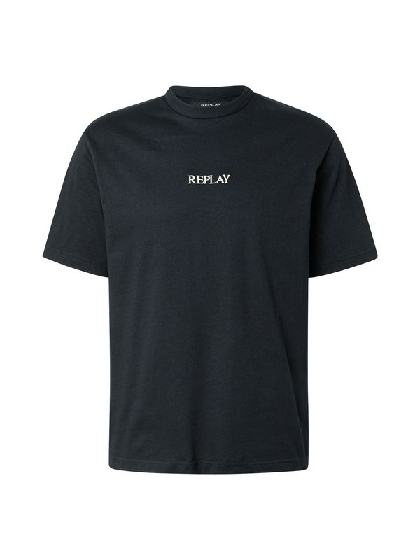 REPLAY REPLAY Majica  ecru/prljavo bijela / crna