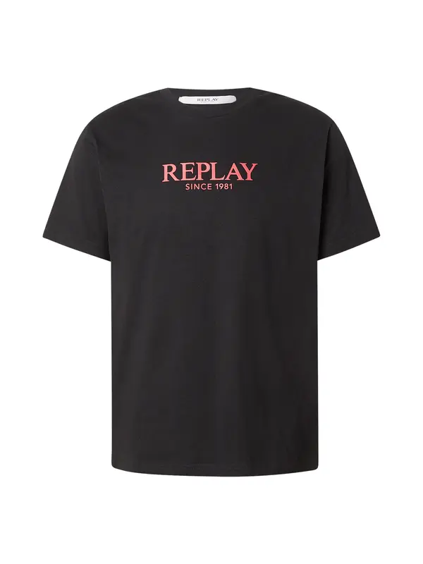 REPLAY REPLAY Majica  pastelno crvena / crna