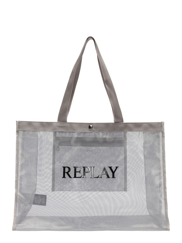 REPLAY REPLAY Shopper torba  siva / crna / srebro