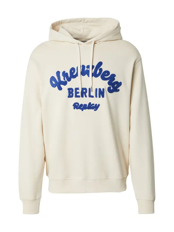 REPLAY REPLAY Sweater majica  boja pijeska / plava
