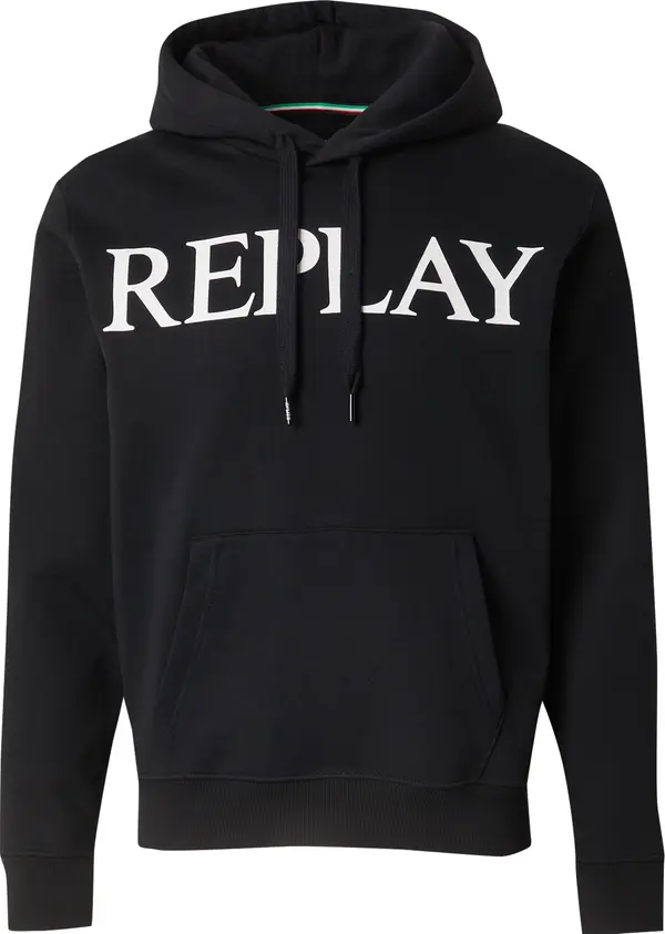 REPLAY REPLAY Sweater majica  crna / prljavo bijela