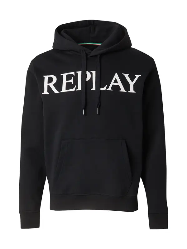 REPLAY REPLAY Sweater majica  crna / prljavo bijela