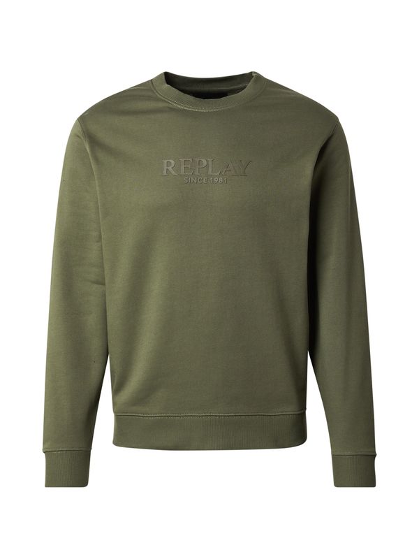 REPLAY REPLAY Sweater majica  maslinasta