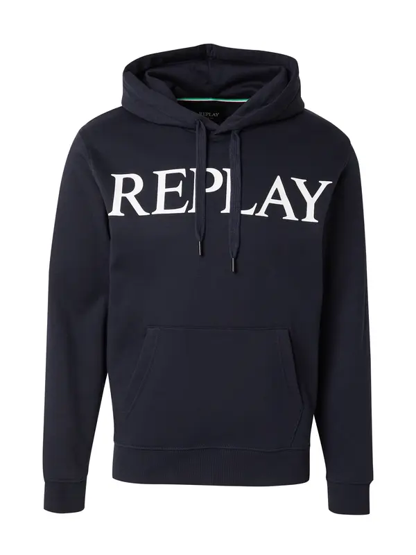 REPLAY REPLAY Sweater majica  noćno plava / bijela