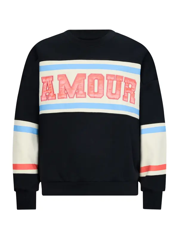 Retour Jeans Retour Jeans Sweater majica 'Gwen'  svijetlobež / svijetloplava / narančasta / crna