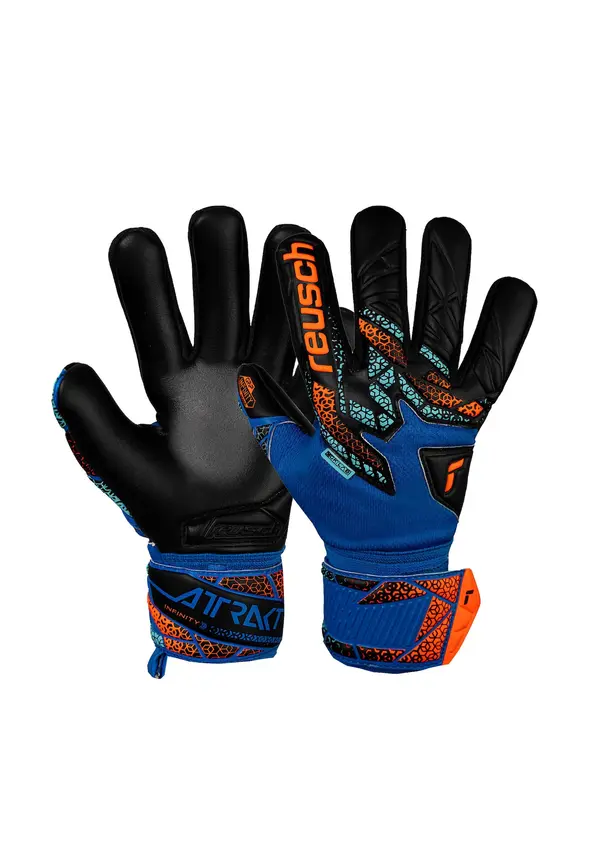 REUSCH REUSCH Sportske rukavice 'Attrakt Infinity NC Junior'  plava / narančasta / crna
