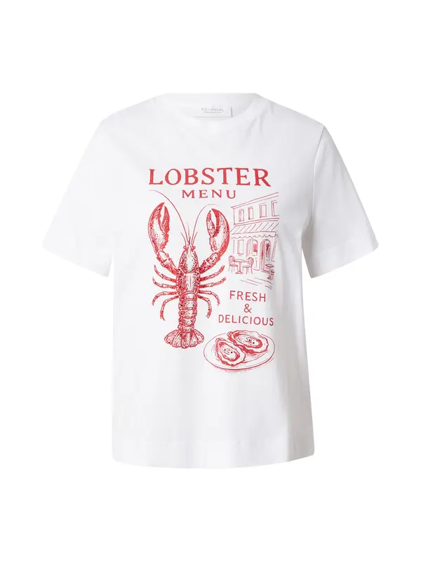 Rich & Royal Rich & Royal Majica 'Lobster'  trešnja crvena / bijela