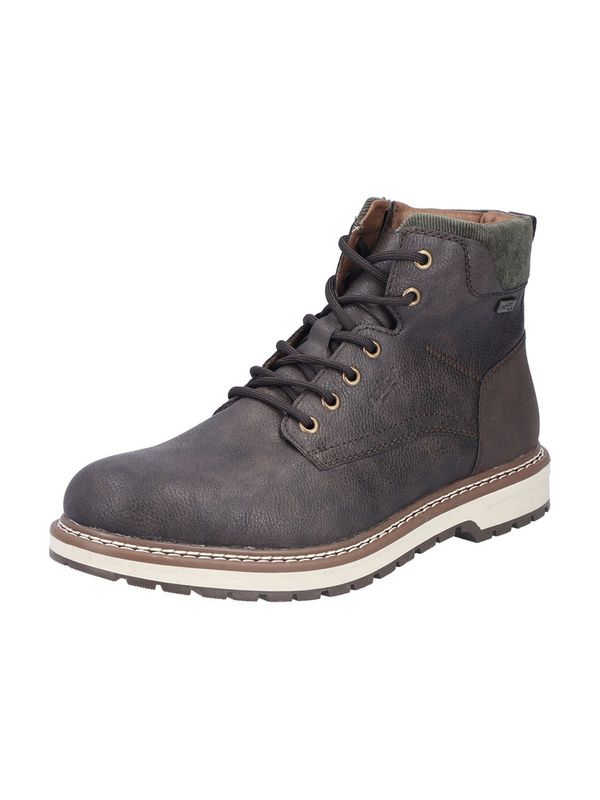 Rieker Rieker Čizme na vezanje  tamno smeđa / tamno zelena