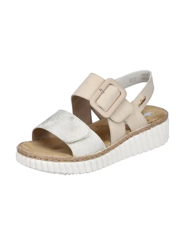 Rieker Rieker Sandale s remenčićima  nude / zlatna / srebro
