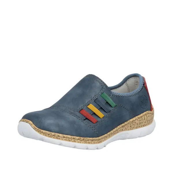 Rieker Rieker Slip On cipele  med / taupe siva / zelena / crvena