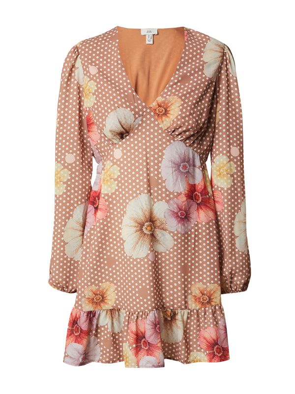 River Island River Island Haljina 'TEMPIE'  svijetlosmeđa / lavanda / crvena / bijela