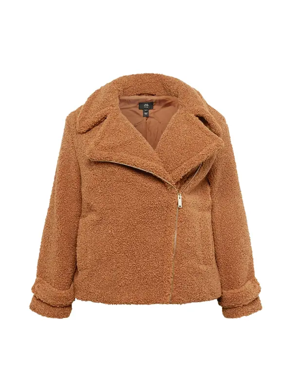 River Island Plus River Island Plus Prijelazna jakna 'BORG'  oker