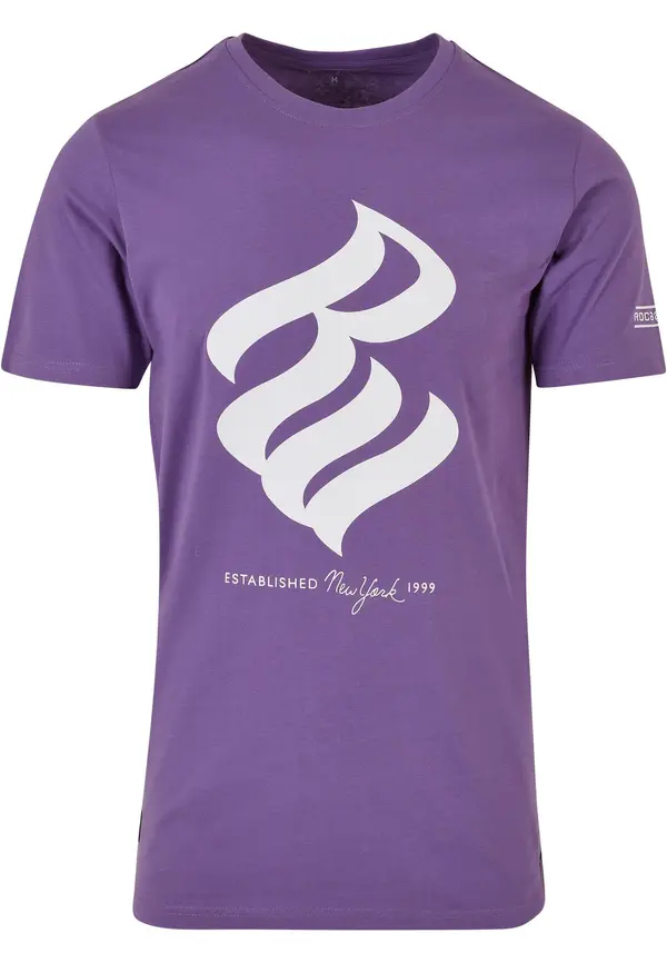 ROCAWEAR ROCAWEAR Majica  ljubičasta / bijela