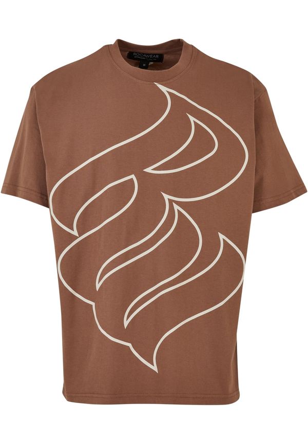 ROCAWEAR ROCAWEAR Majica  svijetlosmeđa / crna / bijela