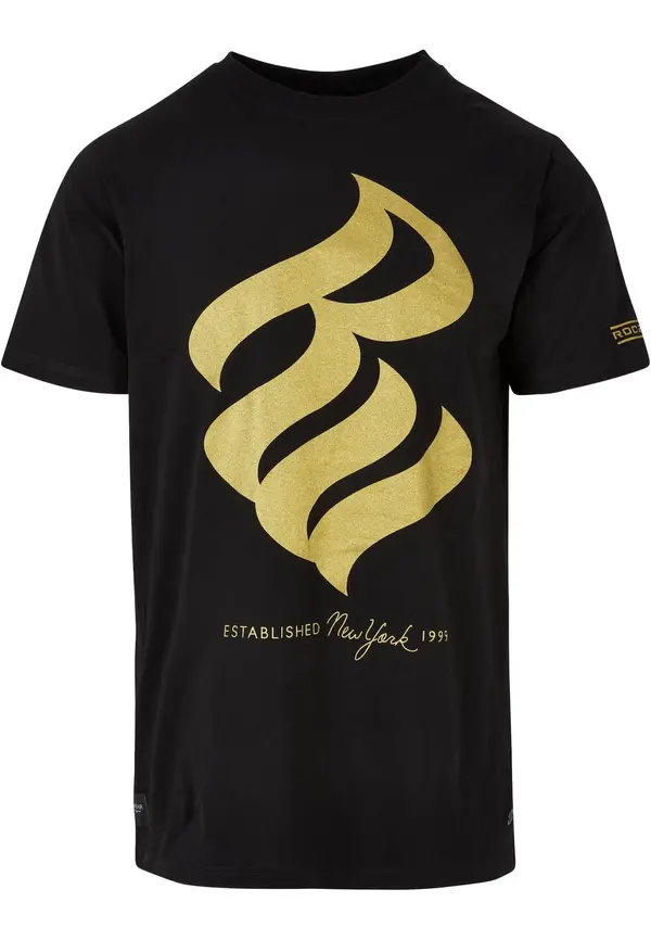 ROCAWEAR ROCAWEAR Majica  zlatno žuta / crna
