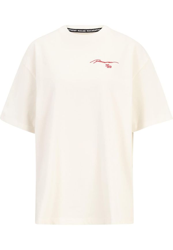 ROCAWEAR ROCAWEAR Široka majica 'Crown'  siva / crvena / crna / bijela