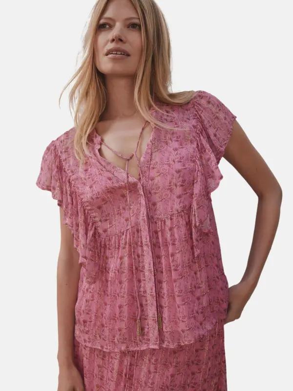 Rockett St George Rockett St George Bluza  zlatna / ružičasta / magenta
