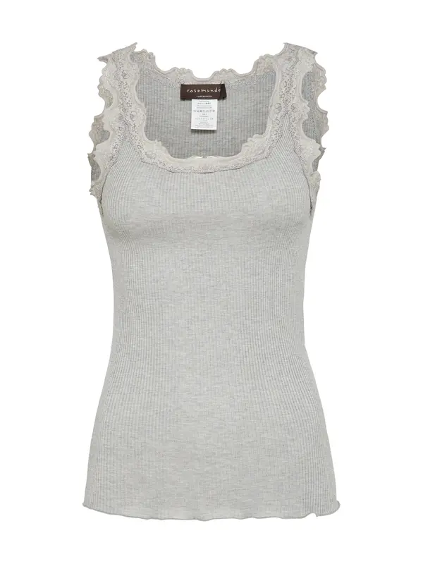 rosemunde rosemunde Top 'vintage lace'  svijetlosiva