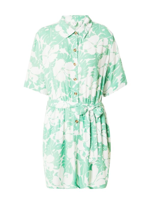 ROXY ROXY Košulja haljina 'REAL YESTERDAY'  svijetlozelena / prljavo bijela