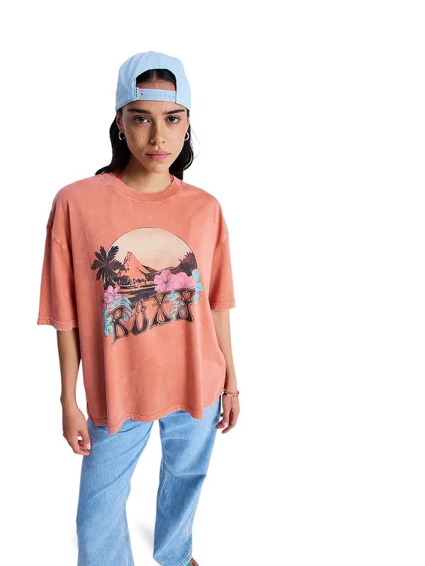 ROXY ROXY Majica  akvamarin / losos / roza / crna